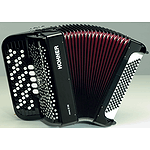 Hohner Nova III 96 Chromatic Button Key Accordion - Continental Tremolo/Black
