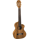 Lanikai SMP-TCA Solid Monkey Pod Tenor Cutaway Ukulele with Electronics