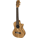 Lanikai SZW-TCA Solid Zebrawood Tenor Cutaway Ukulele with Electronics