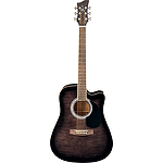 Jay Turser JJ45FCET Dreadnought Acoustic-Electric Guitar - Black Sunburst