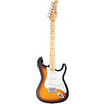 Jay Turser JT-300M Strat-style Electric Guitar - Tobacco Sunburst