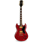 Jay Turser JT-50-CUSTOM SG-style Electric Guitar - Transparent Red