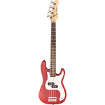 Jay Turser JTB-40 3/4-size Bass Guitar - Transparent Red