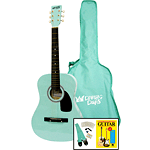 Darling Divas 3/4-size Children's Acoustic Guitar Starter Package - Steel String, Surfer Green