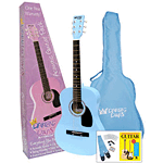 Darling Divas 3/4-size Children's Acoustic Guitar Starter Package - Nylon String, Powder Blue