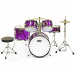 TKO TKO101 5-piece Children's Drum Set Metallic Purple