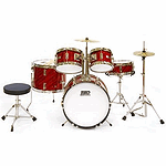 TKO TKO101 5-piece Children's Drum Set Prism Red
