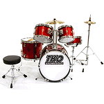 TKO TKO101 5-piece Children's Drum Set Red