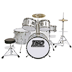 TKO 5-Piece Junior Drum Set - Silver