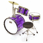 TKO TKO99 3-piece Children's Drum Set Metallic Purple