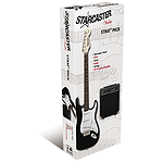 Fender Starcaster Strat Pack Electric Guitar Starter Package - Black