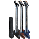 Ashbory Bass 18" Scale Fretless Electric Bass Guitar - Black