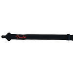 Fender® 2" Poly-Webbing Logo Strap - Black with Red Lettering