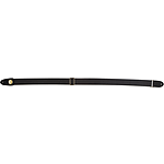 Fender® Cotton Strap with Leather Logo - Black