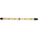 Fender® Monogrammed Strap - White, Yellow & Brown