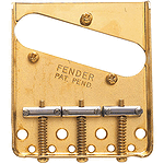 Fender® Vintage Telecaster® 3 Saddle Bridge Assembly - Gold