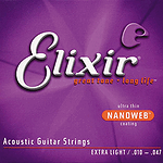 Elixir Acoustic Guitar Strings with Ultra-Thin Nanoweb Coating - Extra Light