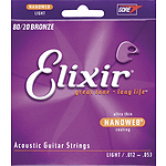 Elixir Acoustic Guitar Strings with Ultra-Thin Nanoweb Coating - Light