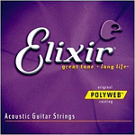 Elixir Acoustic Guitar Strings with Original Polyweb Coating - Light-Medium