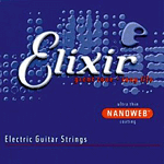 Elixir Electric Guitar Strings with Ultra-Thin Nanoweb Coating - Custom Light