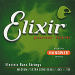Elixir Bass Strings with Ultra-Thin Nanoweb Coating - Medium