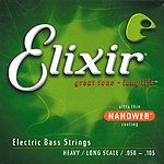 Elixir Bass Strings with Ultra-Thin Nanoweb Coating - Heavy