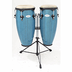 Toca Synergy 2300BB 10" & 11" Wood Conga Set - Bahama Blue