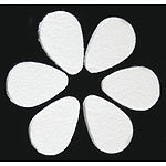 Grover Hard White Felt Picks - Oval, 12 pieces