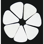 Grover Hard White Felt Picks - Pear shape, 12 pieces