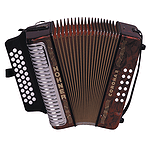 Hohner Corona II Diatonic Accordion - Pearl Red, Key of GCF