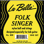 La Bella Folk Singer Nylon Guitar Strings - Ball-end, 3 Sets