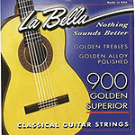 La Bella Classical Gold Guitar Strings - Gold, 3 Sets