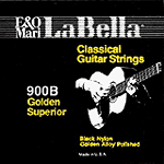 La Bella Classical Gold Guitar Strings - Black, 3 Sets