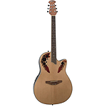 Applause AE128 Acoustic-Electric Super-Shallow Bowl Guitar, Natural
