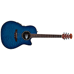 Applause AE128 By Ovation Acoustic Electric Guitar in Trans Blue