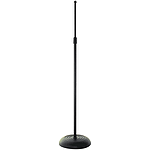 Adam Floor Microphone Stand w/cable clips - Black