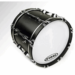 Evans MX1 White Marching Bass Drum Head - 28"