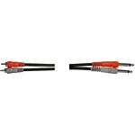 Hosa 1/4"-RCA(2) Cable, 10-foot