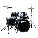 ddrum D1 5-Piece Junior Drum Set with Cymbals - Black