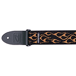 Dunlop Flambe Guitar Strap - Orange/Yellow flame