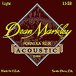 Dean Markley Formula 82/R Acoustic Guitar Strings - Medium Light - 3 sets of strings