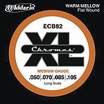 D'Addario ECB82 Chrome Flat Wound Electric Bass Strings - Medium