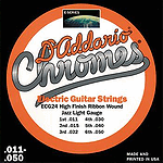 D'Addario ECG-24 Electric Guitar Strings - Chromes, Flat Wound, Jazz Light, 3 Sets