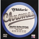 D'Addario ECG-25 Electric Guitar Strings - Chromes, Flat Wound, Light, 3 Sets
