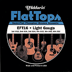 D'Addario EFT16 Acoustic Guitar Strings - Flat Tops, Regular Light, 3 Sets