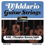 D'Addario Phosphor Bronze Acoustic Guitar Strings - Light, Environmental Packaging - Box of 10 sets