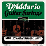 D'Addario EJ18 Acoustic Guitar Strings - Phosphor Bronze Round Wound, Heavy, 3 Sets