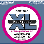 D'Addario EPS170-6  Pro Steel 6-String Bass Guitar Strings - Regular Light Gauge
