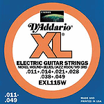 D'Addario EXL115W Electric Guitar Strings - Nickel Round Wound, Blues/Jazz/Rock/Wound 3rd, 3 Sets