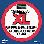 D'Addario EXL150 Electric 12-string Guitar Strings - Nickel Round Wound, Super Light, 3 Sets